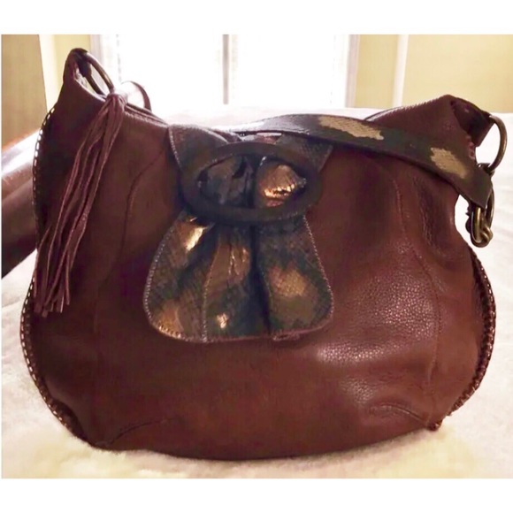 Carlos Falchi Handbags - Chi by Carlos Falchi leather and snakeskin bag
